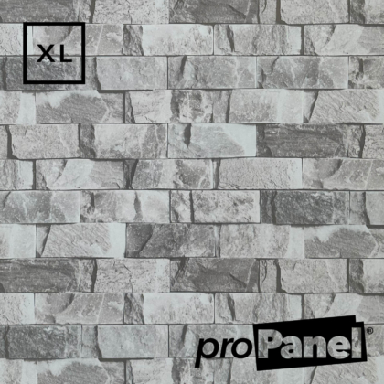 PROPANEL® XL Wide Light Stone Brick Slip 1m wide shower wall panel close up