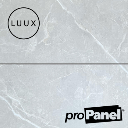 Amani Light Grey Marble Tile by PROPANEL® from the LUUX collection